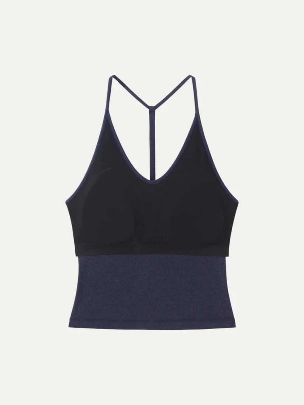 NWT OGL Soft Linen Luxe V-neck T-back Airy Bra Tank in BLACK - Picture 2 of 6